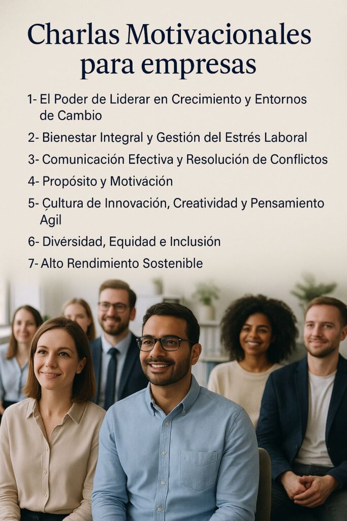 Andrea Villegas realiza charlas, conferencias y encuentros motivacionales para organizaciones y empresas